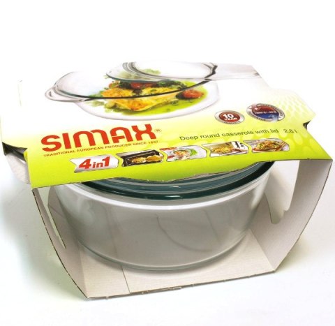 Naczynie żaroodporne okrągłe 2,8 l z pokrywą głębokie 6706/6716 Simax