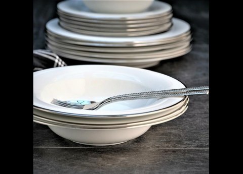 Serwis obiadowy dla 6 osób 20 elementów Plus Platin Villa Italia NZ165 Serwis obiadowy dla 6 osób 20 elementów Plus Platin Villa Italia NZ165