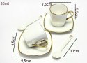 Filiżanki do espresso 80 ml ze spodkami Queen Izabell