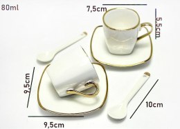 Filiżanki do espresso 80 ml ze spodkami Queen Izabell