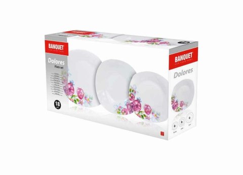 Komplet talerzy dla 6 osób 18 elementowy DOLORES BANQUET Komplet talerzy dla 6 osób 18 elementowy DOLORES BANQUET