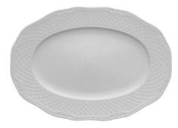Półmisek owalny 24 cm AFRODYTA Biały Lubiana