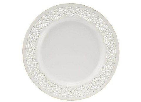 Talerz deserowy 19 cm CLARA GOLD IVORY Villa Italia AZ083