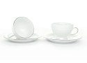 Filiżanki 225 ml ze spodkami Minos Platin 2 szt, Bogucice