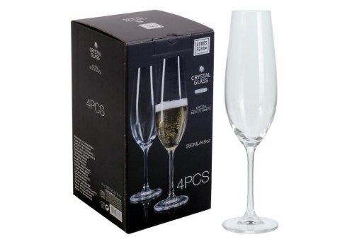 Kieliszki do szampana 260 ml SR4000040 komplet 4 sztuk Kieliszki do szampana 260 ml SR4000040 komplet 4 sztuk