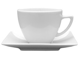 Filiżanka 280 ml ze spodkiem 15 cm CLASSIC Biała Lubiana