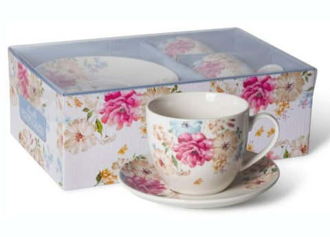 Filiżanki 250 ml ze spodkami 16 cm komplet 2 sztuki Piwonia CR2-76 Filiżanki 250 ml ze spodkami 16 cm komplet 2 sztuki Piwonia CR2-76