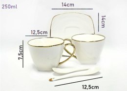 Filiżanki 250 ml ze spodkami Queen Izabell 06341