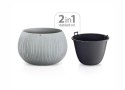 Doniczka 150 z wkładem Bowl Beton DKB150 Czarna B411