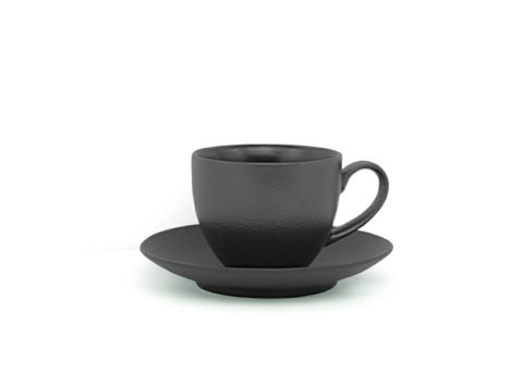 Filiżanka 300 ml ze spodkiem 16 cm TERREA BLACK 1164 Bogucice