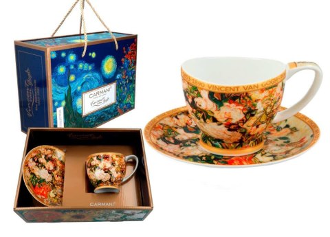 Filiżanka 350 ml Big Vanessa V. van Gogh Wazon z Różami Carmani 830-1003