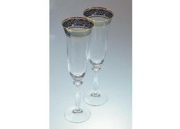 Kieliszki 190 ml Angela kpl.6 sztuk Bohemia Prestige złoto-platyna 949292