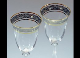 Kieliszki 250 ml Angela kpl.6 sztuk Bohemia Prestige złoto platyna 949308