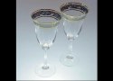 Kieliszki 250 ml Angela kpl.6 sztuk Bohemia Prestige złoto platyna 949308