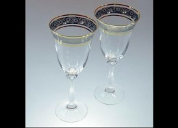 Kieliszki 250 ml Angela kpl.6 sztuk Bohemia Prestige złoto platyna 949308