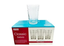 Szklanki 285 ml ZEBRA CLASSIC 6 sztuk Hoodooart