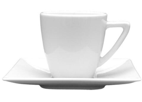 Filiżanka 150 ml ze spodkiem 14 cm CLASSIC Biała Lubiana Filiżanka 150 ml ze spodkiem 14 cm CLASSIC Biała Lubiana