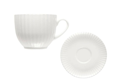 Filiżanka 200 ml ze spodkiem 14,5 cm DAISY Biały Lubiana