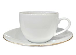 Filiżanka 320ML spodek 16cm dekoracja BASE GOLD Bogucice