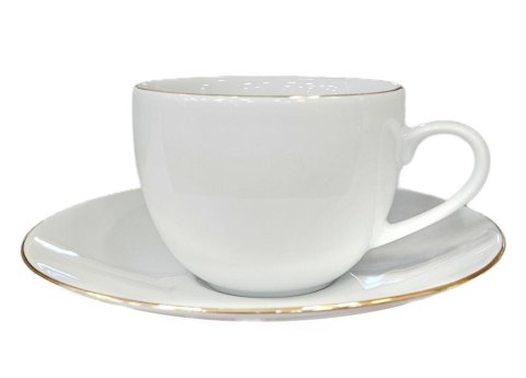 Filiżanka 320ML spodek 16cm dekoracja BASE GOLD Bogucice