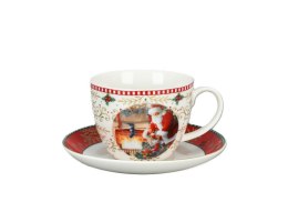 Filiżanka świąteczna 400 ml ze spodkiem 15 cm 555-7305 Mikołaj Marco-Polo