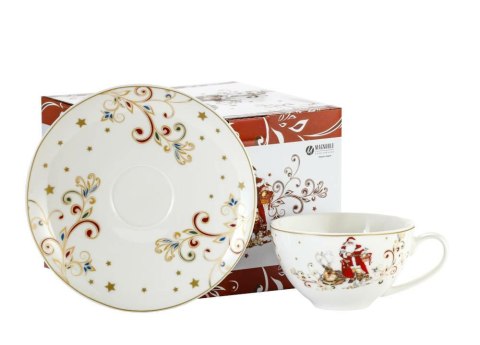 Filiżanki świąteczne 350 ml ze spodkami 555-7134 Marco-Polo