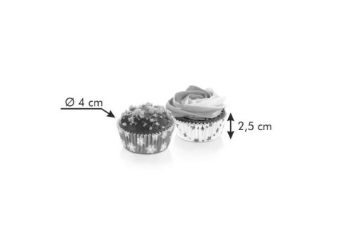 Foremki papierowe papilotki na muffiny 100 sztuk śr. 4cm zima