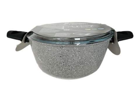 GARNEK 20CM/H9,4CM pokrywka szklana powłoka nieprzywier.DUICV2030 aluminium