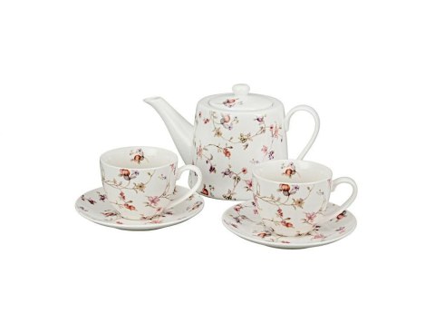 Garnitur dla 2 osób filiżanki ze spodkami i czajnik SAFFA Duo Gift