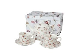 Garnitur dla 2 osób filiżanki ze spodkami i czajnik SAFFA Duo Gift
