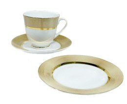 Garnitur do herbaty dla 6 osób 18 elementowy OPAL GOLD 1005 Bogucice