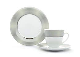 Garnitur do herbaty dla 6 osób 21 elementowy OPAL PLATIN Bogucice