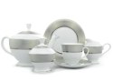 Garnitur do herbaty dla 6 osób 21 elementowy OPAL PLATIN Bogucice