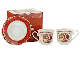 Komplet 2 filiżanek 250 ml ze spodkami 555-7304 Boże Narodzenie