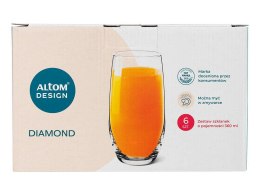Komplet 6 szklanek LONG 360 ml DIAMOND 7619 Altom Design