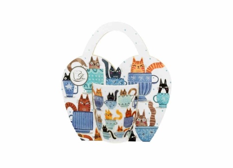 Kubek 360 ml Koty w filiżankach Koszyk Koci Świat