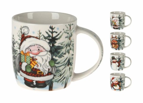 Kubek świąteczny 370 ml Mikołaj 4 Wzory