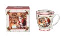 Kubek świąteczny 460 ml z zaparzaczem 555-7306 Mikołaj Marco-Polo
