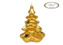 Świeca Choinka duża Trzy gwiazdki Złota