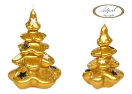 Świeca Choinka duża Trzy gwiazdki Złota