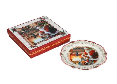 Talerz świąteczny Mikołaj przy kominku Marco Polo