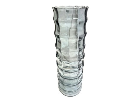 Wazon 35cm Optyk pion. Szaro-Nieb.FWAD060 Krosno Glass