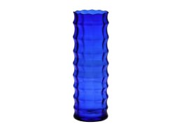 Wazon szklany 35 cm Optyk Pionowy KOBALT Krosno Glass
