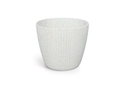 Doniczka 120 LAMIA ROUND Eco Wood DLAM120W-S449W Biała Prosperplast