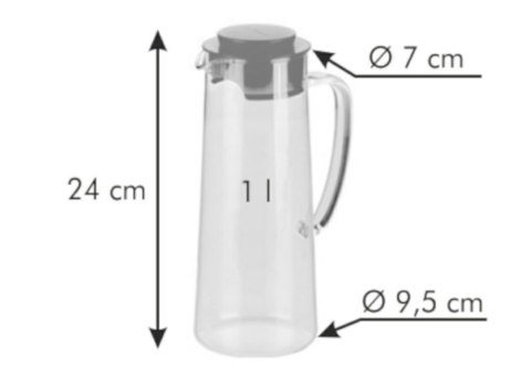 Dzbanek żaroodporny szklany 1 l. TEO 646616 Tescoma