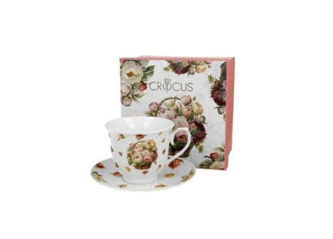 Filiżanka Piwonie 250 ml ze spodkiem 13,7 cm Crocus