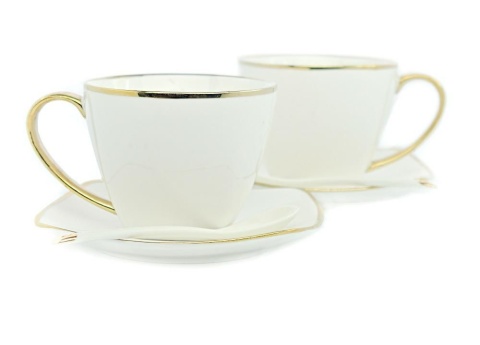 Filiżanki 250 ml ze spodkami Queen Izabell