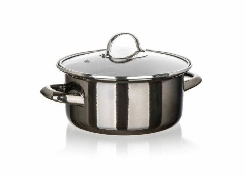 Garnek 20 cm emaliowany z pokrywą METALL 13823455 Banquet