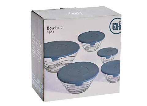 Komplet 5 salaterek z pokrywkami EH