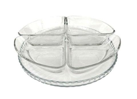 Komplet DENISE 4+1 miseczki i talerz 24cm PD0153GCL Hoodooart